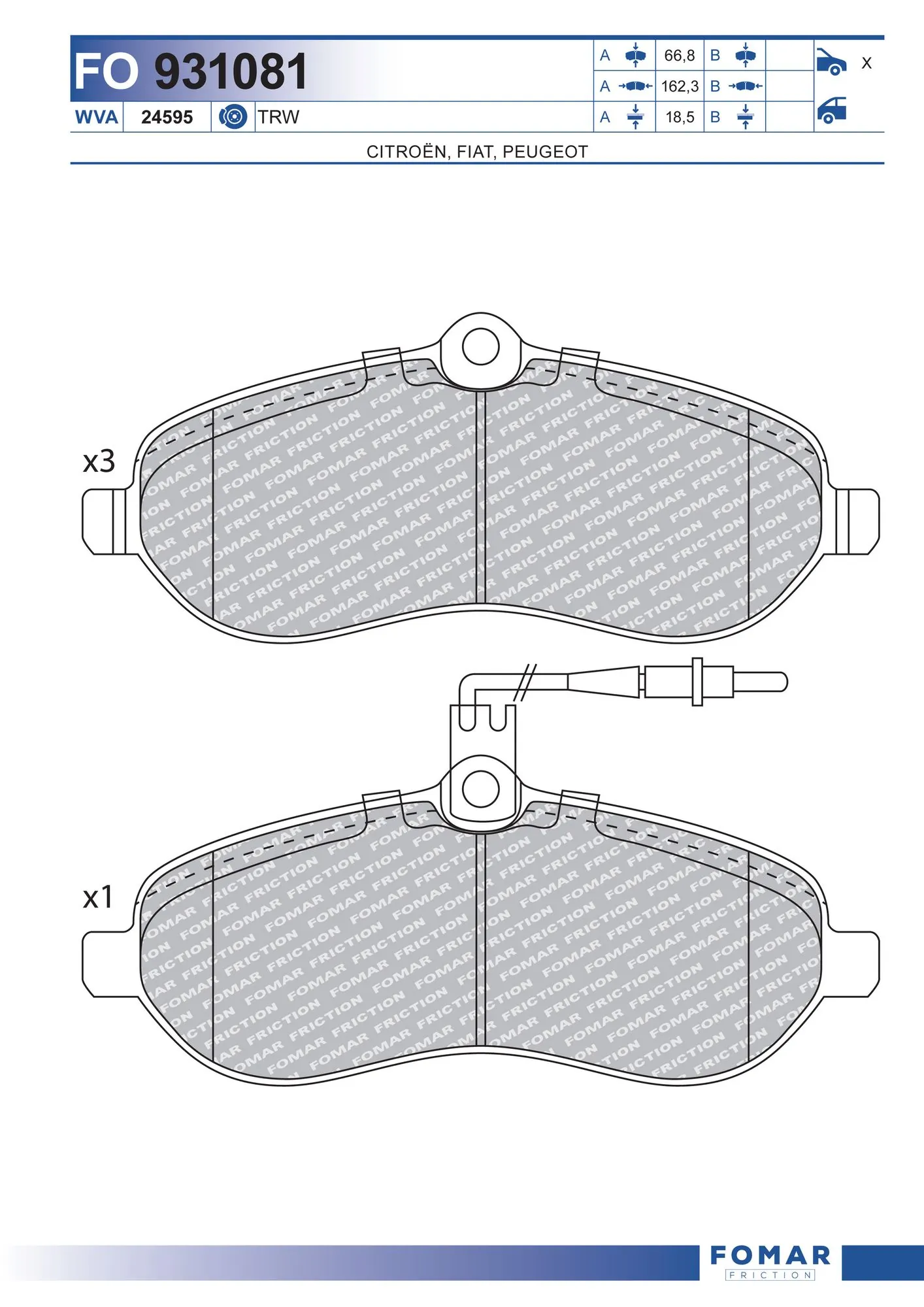 Brake Pad Set, disc brake